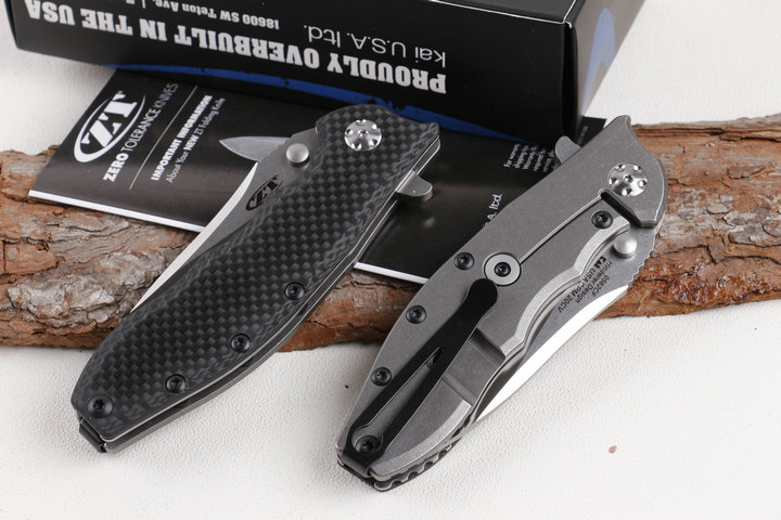 ZT0562CF CPM 20CV  Zero Tolerance Titanium handle folding knife UD405179